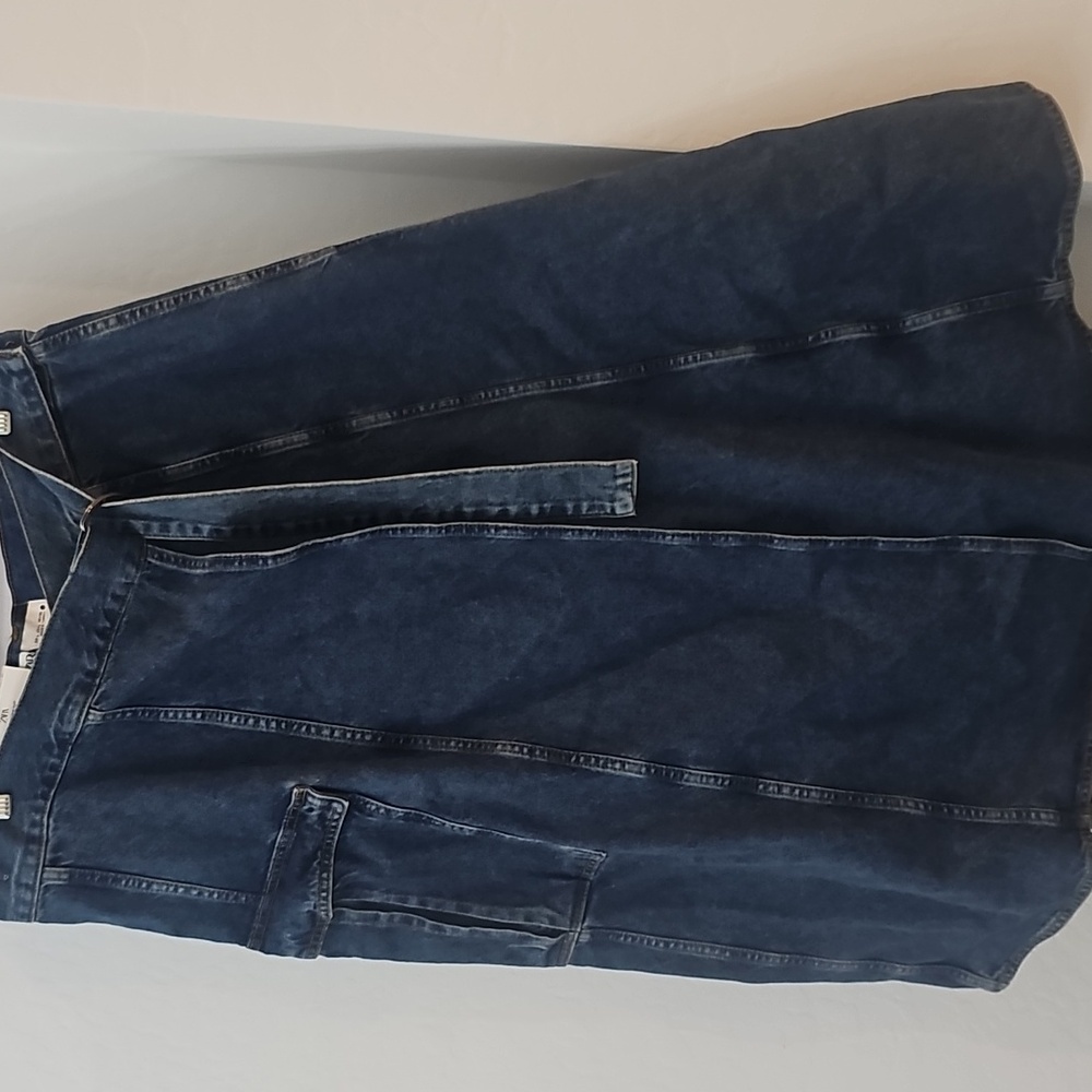 Zara Dark Blue Denim Skirt